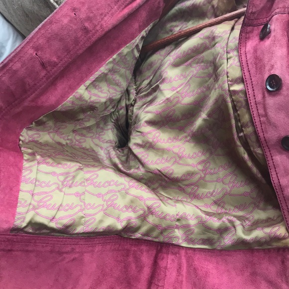RARE* ❤️Gucci Women’s Pink Suede Jacket Sz:US / M - Picture 7 of 8